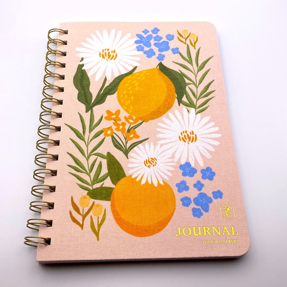 New softcover citrus florals spiral notebook